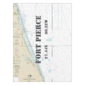 Nautische Länge Latitude Fort Pierce FL Tischdecke (Vorderseite)