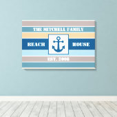 Nautische Leinwand des Beach House (Insitu (Holzboden))