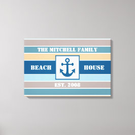 Nautische Leinwand des Beach House