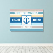 Nautische Leinwand des Beach House (Insitu (Holzboden))