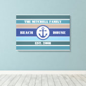 Nautische Leinwand des Beach House (Insitu (Holzboden))