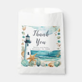Nautische Leuchtturm-Hochzeit Geschenktütchen (Vorderseite)