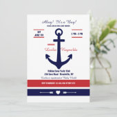 Nautische Liebe 2 Einladung (Stehend Vorderseite)