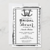 Nautische Liebe Anker Bridal Dusche Einladungen (Vorderseite)