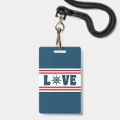 nautische Liebe Ausweis (Rückseite mit Lanyard)