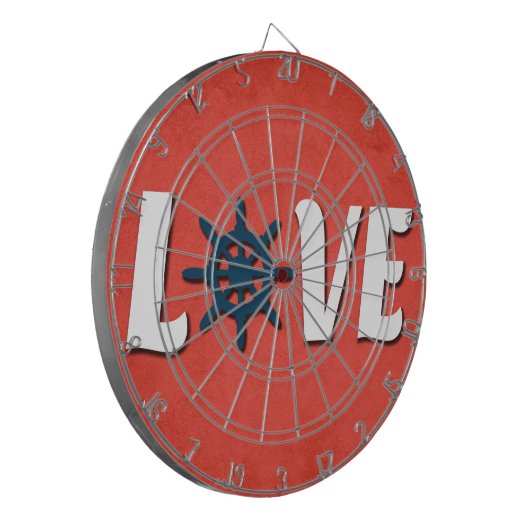 nautische Liebe Dartscheibe (Vorderseite Links)