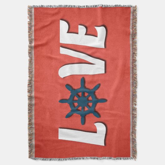 nautische Liebe Decke (Vorderseite Vertikal)