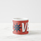 nautische Liebe Espressotasse (Vorderseite)