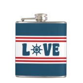 nautische Liebe Flachmann (Vorderseite)