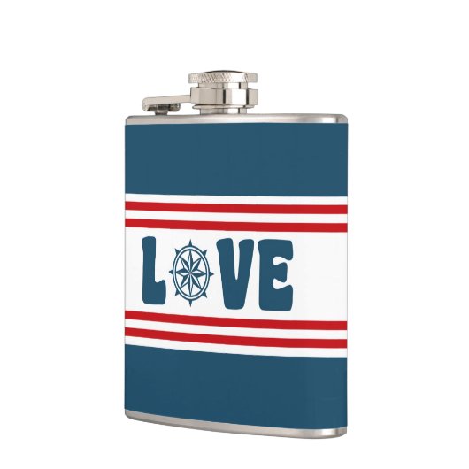 nautische Liebe Flachmann (Links)