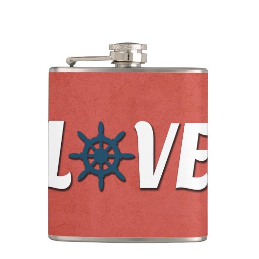 nautische Liebe Flachmann (Vorderseite)