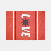 nautische Liebe Fleecedecke (Vorderseite (Horizontal))