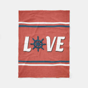 nautische Liebe Fleecedecke