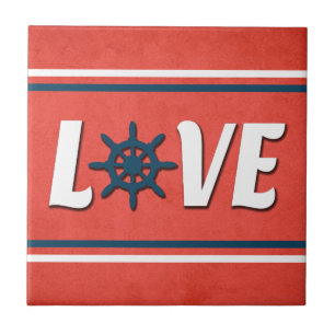 nautische Liebe Fliese