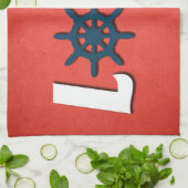 nautische Liebe Geschirrtuch (Gefaltet)