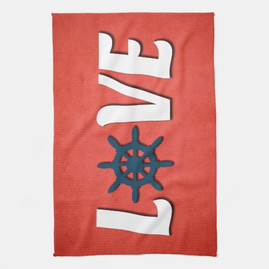 nautische Liebe Geschirrtuch (Vertikal)