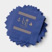 Nautische Liebe Hochzeit Servietten Mit Folie (Insitu (Gestapelt))