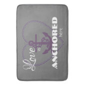 Nautische Liebe ist hier verankert Bath Mat Badematte (Vorderseite Vertikal)