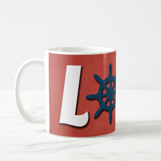 nautische Liebe Kaffeetasse (Links)