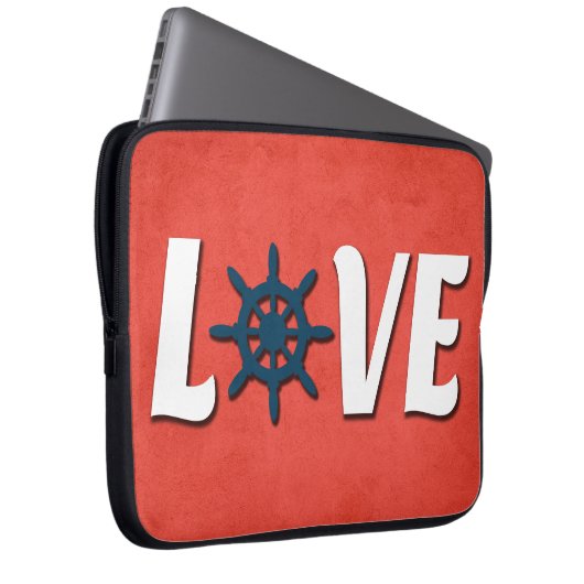 nautische Liebe Laptopschutzhülle (Vorne Rechts)