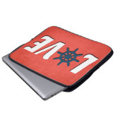 nautische Liebe Laptopschutzhülle (Vorne Knopf)