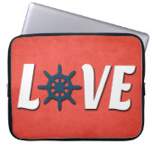 nautische Liebe Laptopschutzhülle (Vorderseite)