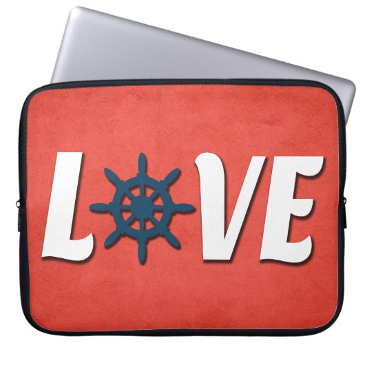 nautische Liebe Laptopschutzhülle (Vorderseite)