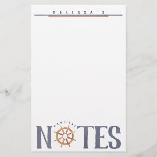 Nautische LIEBE Personalisierte Aquarell-Typografi Briefpapier