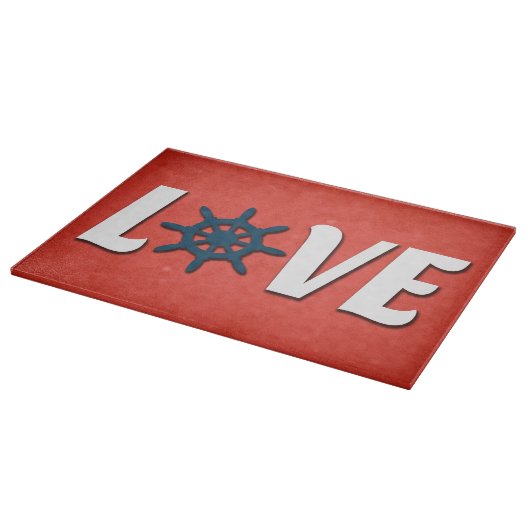 nautische Liebe Schneidebrett (Ecke)