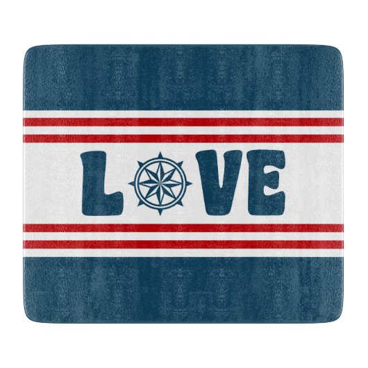 nautische Liebe Schneidebrett (Vorderseite)