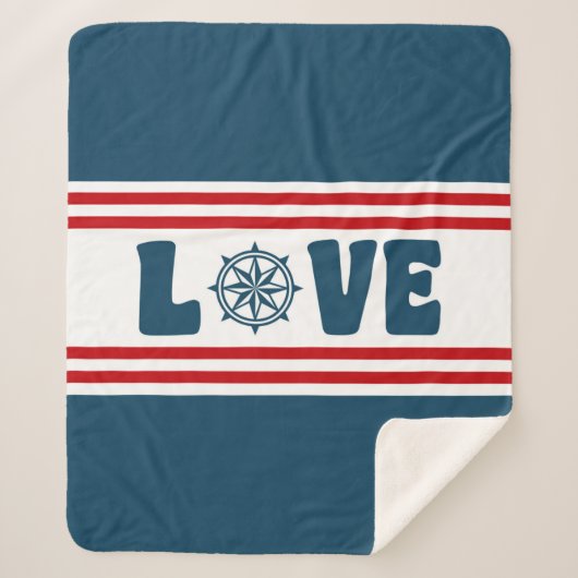nautische Liebe Sherpadecke (Vorderseite)