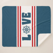 nautische Liebe Sherpadecke (Vorderseite (Horizontal))