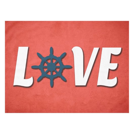 nautische Liebe Tischdecke (Vorderseite (Horizontal))
