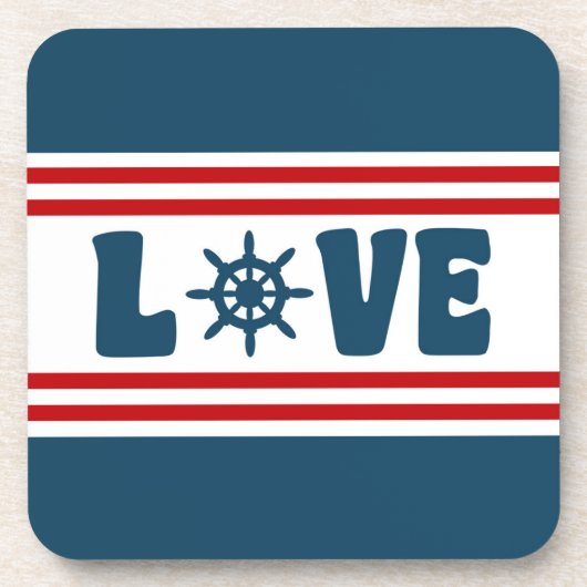 nautische Liebe Untersetzer (Vorderseite)