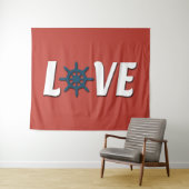 nautische Liebe Wandteppich (Beispiel (Horizontal))