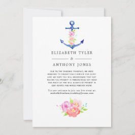 Nautische Liste mit reduzierten Blumen Ankündigung