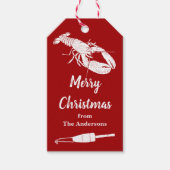 Nautische Lobster Personalisierte Weihnachten Geschenkanhänger (Vorderseite)
