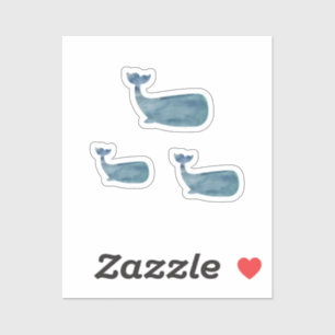 Nautische Malerei für Wale Aufkleber