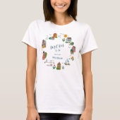 Nautische Mama an der Küste als Babydusche T-Shirt (Vorderseite)