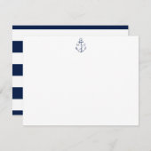 Nautische Marine Anchor Personalisiert Stationery Mitteilungskarte (Vorne/Hinten)