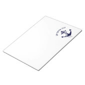 Nautische Marine Anker und Seile Marine Custom Notizblock (angewinkelt)