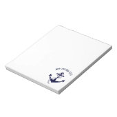 Nautische Marine Anker und Seile Marine Custom Notizblock (Rotiert)