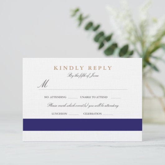 Nautische Marine Bat Mitzvah UAWG RSVP Karte (Stehend Vorderseite)