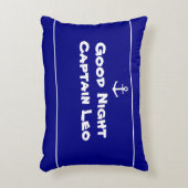 Nautische Marine Blau und Weiß Dekokissen (Vorderseite(Vertikal))