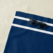 Nautische Marine Blue Custom Boot Name Anchor Octo Strandtuch (Beispiel)