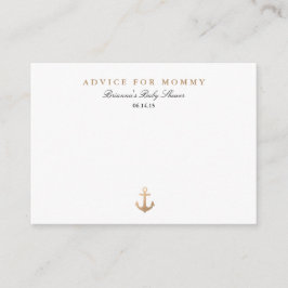 Nautische Marine | Mommy Advice Cards Hinweiskarte