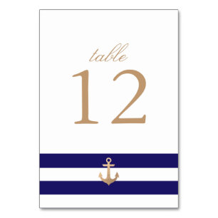 Nautische Marine Tischnummer