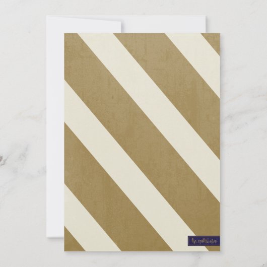 Nautische Marine und Gold retten die Daten Save The Date (Rückseite)