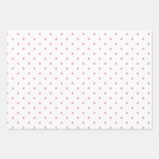 Nautische Marine und Rosa Geschenkpapier Set (Vorderseite 3)