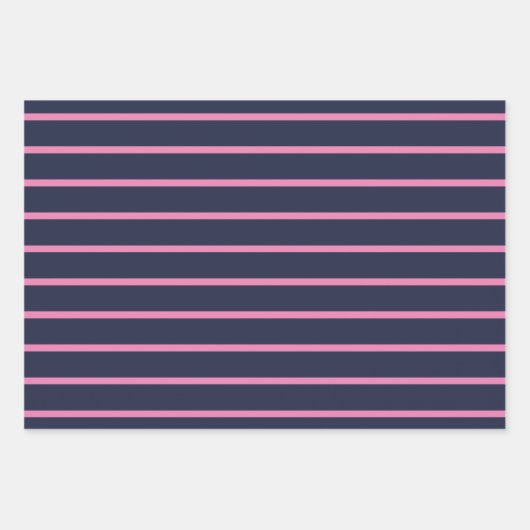 Nautische Marine und Rosa Geschenkpapier Set (Vorderseite 2)